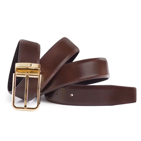 Mens Dress Leather Belt Gold Buckle | LATICCI