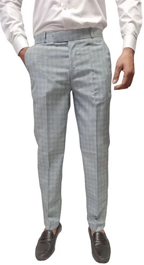 Grey Men Poly Viscose Formal Checked Trouser Regular Fit At ₹ 270