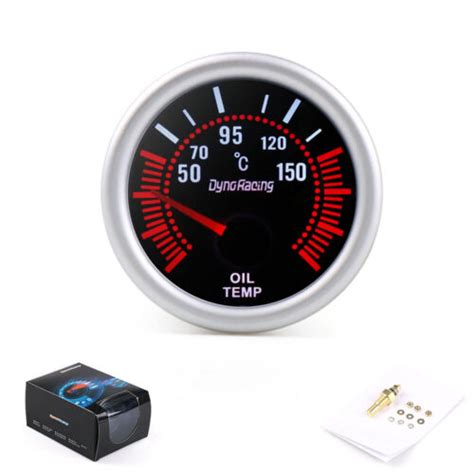 2 52mm Smoke Lens White LED Pointer Oil Temp Temperature Gauge Meter