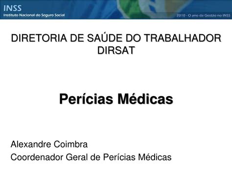 Ppt Diretoria De Sa De Do Trabalhador Dirsat Per Cias M Dicas