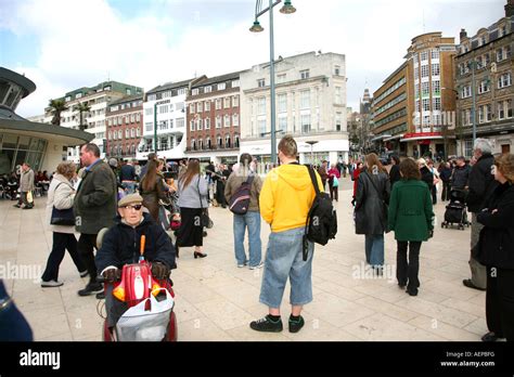 People Bournemouth Town Centre Stock Photo Royalty Free Image