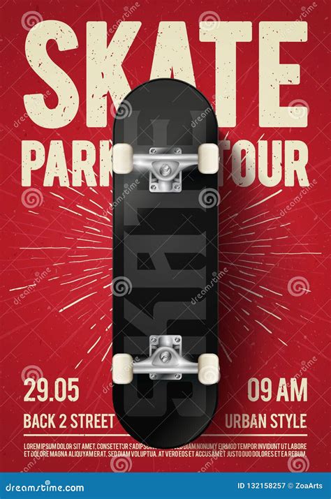 Vector Illustration Vintage Urban Skateboarding Festival Event Design