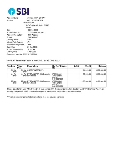 Account Statement From 1 Mar 2022 To 25 Dec 2022 Txn Date Value Date Description Ref Nocheque