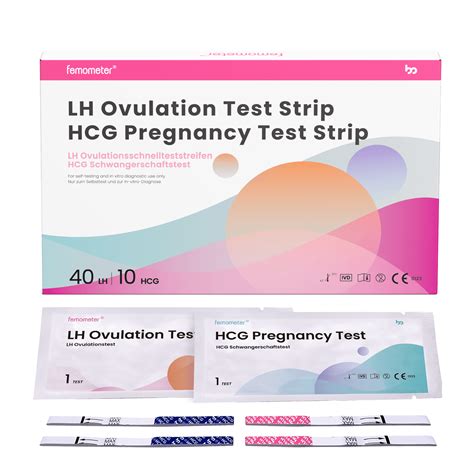 40 Ovulation And 10 Pregnancy Test Strips Kit Rapid Test Femometer