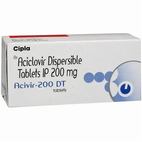 Acyclovir Acivir 200 DT Tablet At Rs 670 Stripe Acyclovir Tablets