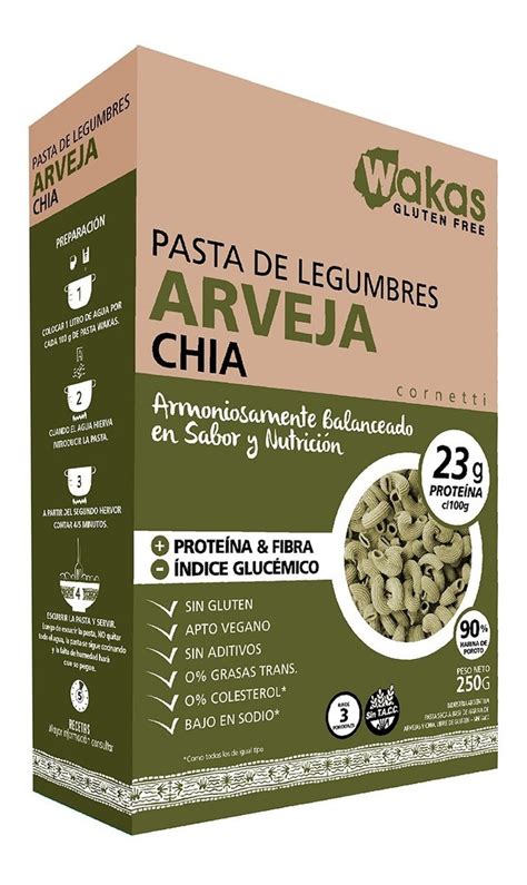 Pasta Proteica Wakas Arveja Y Ch A Sin Tacc Grs Mercadolibre