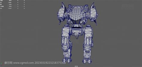 科幻鲨鱼机甲战争机甲未来机器人科幻角色模型下载 摩尔网cgmol