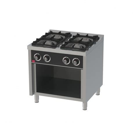 Cocina A Gas 4 Fuegos Mueble Estante Hosteleria Multiservicios Valles SL