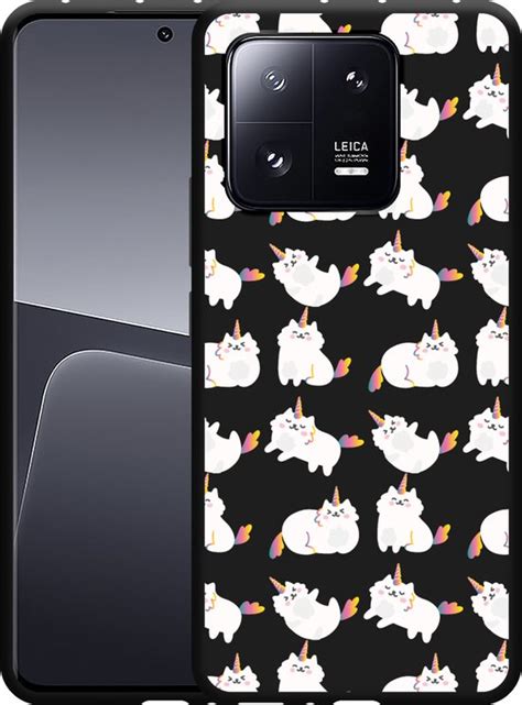 Cazy Hoesje Zwart Geschikt Voor Xiaomi 13 Pro Unicorn Cat Bol