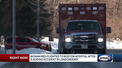 Woman Med Flighted To Boston Hospital After Sledding Accident Video