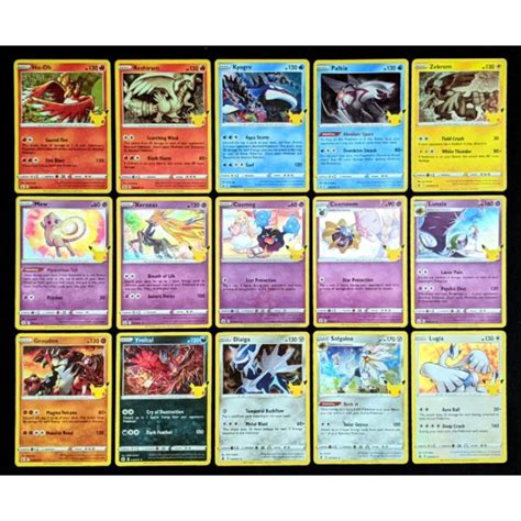 Pokemon Celebrations Holo Rares Legendary Pokémon 25th Anniversary