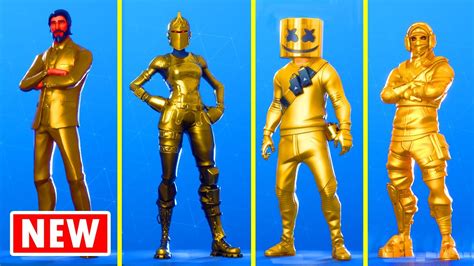 Crazy New Gold Skins In Fortnite Season 2 Youtube