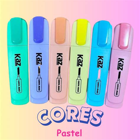 Kit Marca Texto Pastel Caneta Marca Textos Marcador Textopastel Caneta