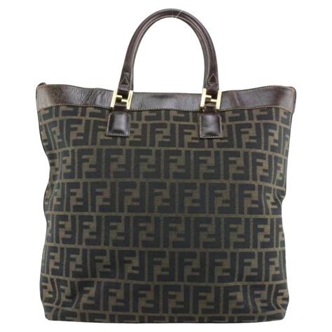 Fendi Brown Zucca Shopper Tote Bag At 1stdibs Fendi Zucca Shopper