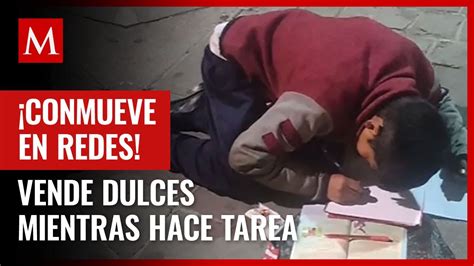 Conmueve En Redes Ni O Vende Dulces En La Calle Mientras Hace Su