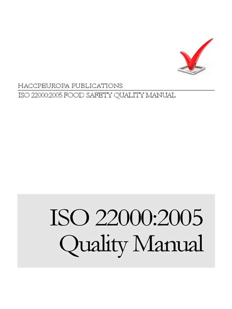 Iso 22000 Food Safety Management Quality Manual Pdf Quality Management System Quality