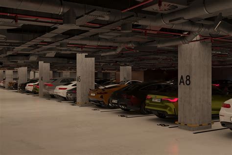 Parking design in a large shopping center on Behance