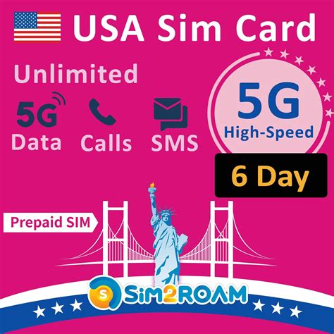 USA Prepaid SIM Karte Unbegrenzte 5G 4G LTE Hochgeschwindigkeits