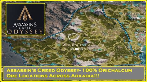 Assassins Creed Odyssey 100 Locations Of Ore In Arkadia Youtube