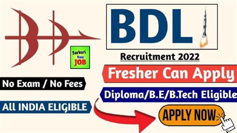 Bdl Recruitment 2022 23 Apply Online For 120 Graduatediploma Apprentice Post Check