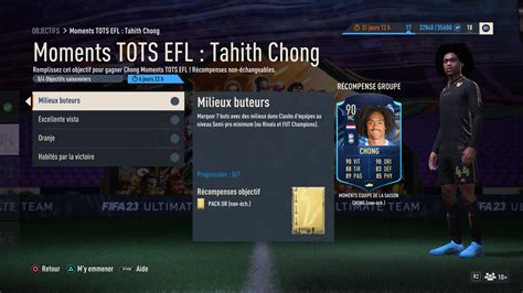 FIFA23 OBJECTIF TAHITH CHONG TOTS EFL MOMENTS FUT METAL JACKET