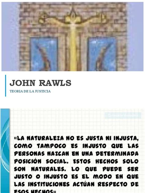 Teoría De La Justicia John Rawls Pdf John Rawls Justicia