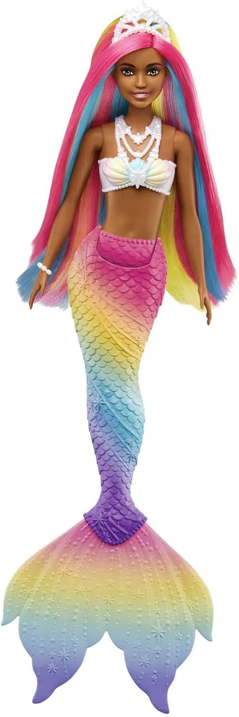 Barbie Dreamtopia Rainbow Magic Mermaid Doll With Rainbow Hair And