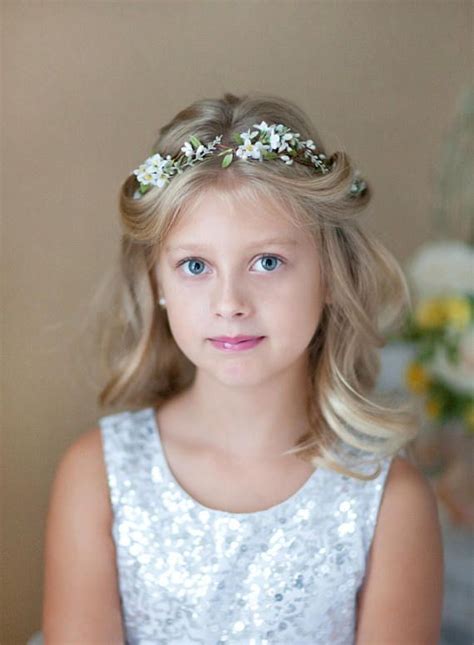 Elegant First Communion Flower Crown Or White Flower Crown For Flower