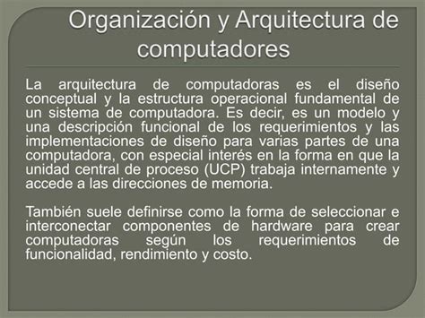 Introducción A La Arquitectura De Computadores