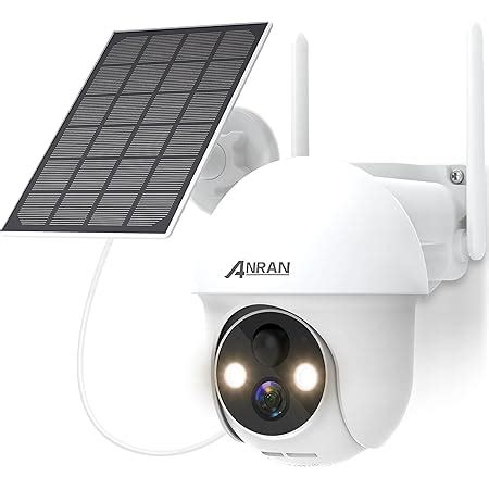 ANRAN 2K Caméra Surveillance WiFi Extérieur sans Fil Solaire Caméra