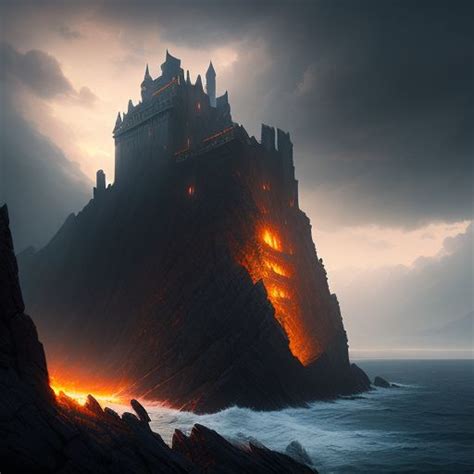 zany-ape528: Dragonstone, Island, castle, Westeros, storms, dragon motifs