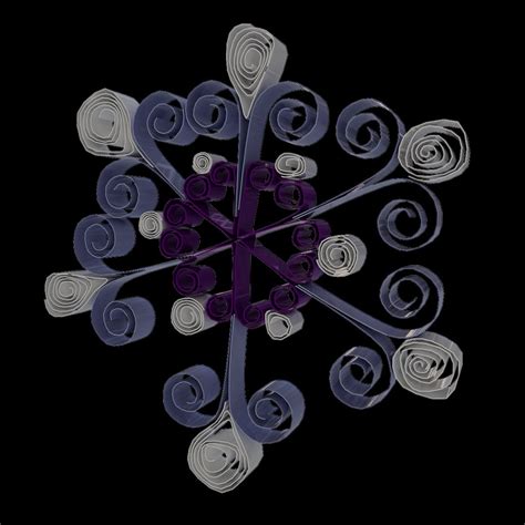 quilling snowflakes grid 02 3d model