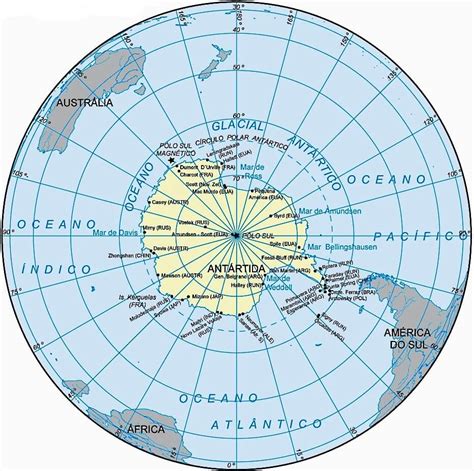 Mapa Da Antartida Fatos Interessantes