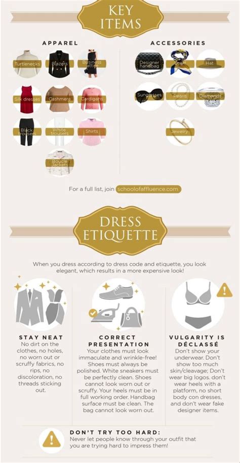 Dress Etiquette How To Look Expensive Dress Etiquette Etiquette