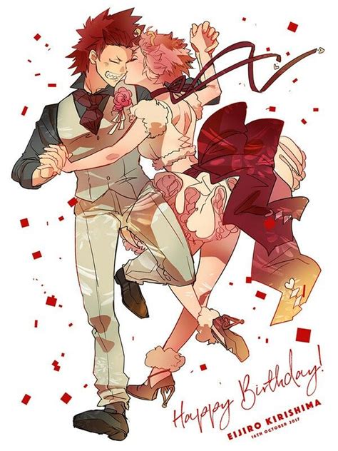 Kirishima X Ashido Kirishima Eijirou Ashido Mina Boku No Hero Académia Hero Boku No