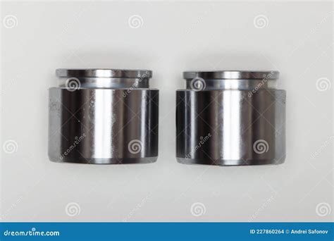Two Metal Identical Pistons, Parts for Car Repair. Stock Photo - Image ...