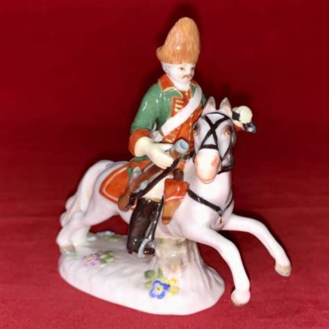 Meissen Miniatur Figur J Ger Mit Flinte Auf Pferd Modell Wahl