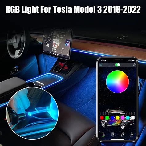 Car Rgb Lights Bluetooth Led Strips Footlight Decorative Ambient Lamps