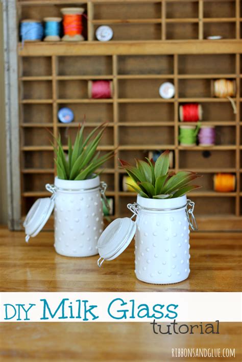 DIY Milk Glass Jars