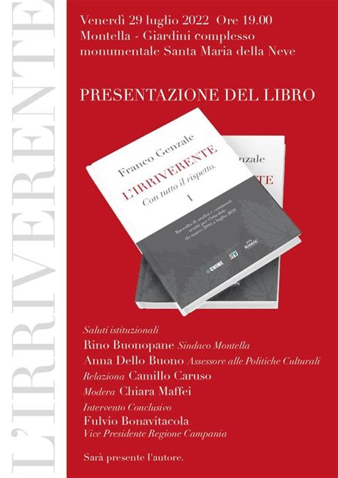 Montella Convivio Al Monte Presentazione Del Libro Di Franco Genzale