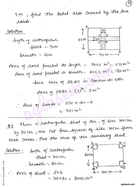 RD Sharma Solutions For Class 7 Mensuration I Perimeter And Area Of