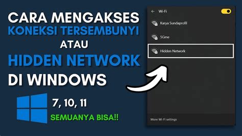 Cara Mengakses Wi Fi Yang Di Sembunyikan Youtube