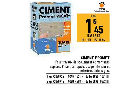 Promo Ciment Prompt Chez Brico Cash ICatalogue Fr