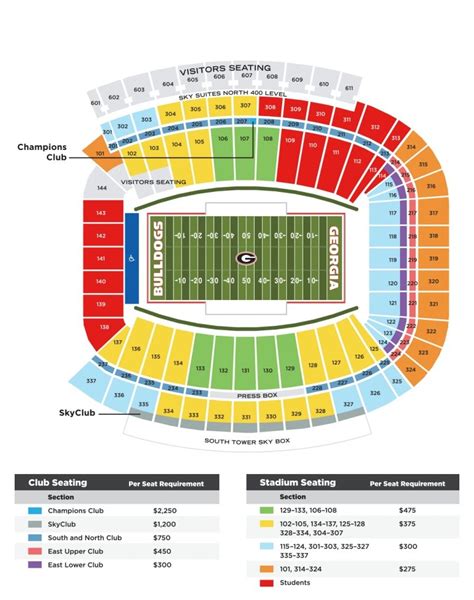 Uga Football Stadium Seating Chart - Stadium Seating Chart