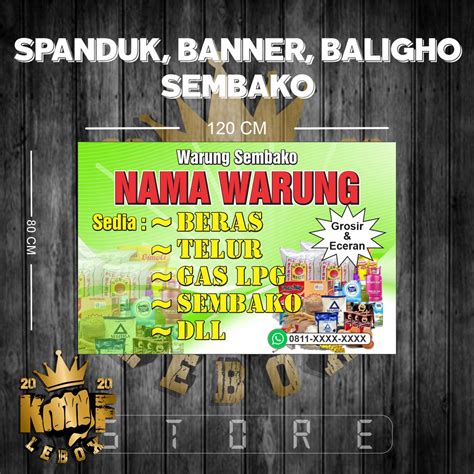 Jual Cetak Banner Spanduk Baligho Sembako X Cm Indonesia Shopee