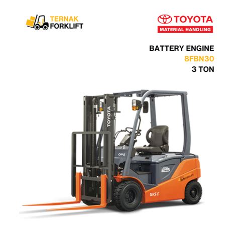 Toyota Electric Forklift 3 Ton 8FBN30 Ternakforklift