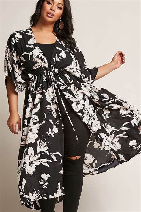 Forever 21 Plus Size Floral Mesh Duster Cardigan Plus Size Outfits Plus Size Fashion Plus