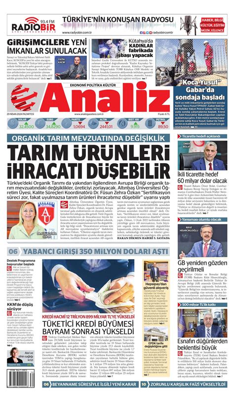 Analiz Gazetesi Analiz Manşet Oku Haberler 29 Nisan 2024