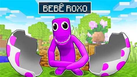 Nasci Como Um Beb Roxo De Rainbow Friends No Minecraft Youtube