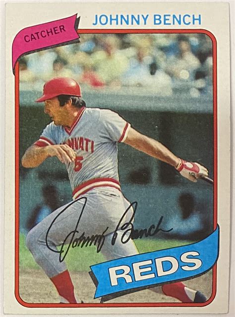 Johnny Bench 1980 Topps Cincinnati Reds Baseball Card KBK Sports